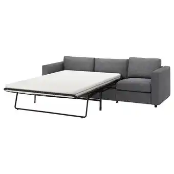 IKEA Vimle 3-seat sofa-bed, lejde grey/black offer