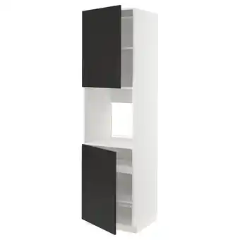 IKEA Metod high cab f oven w 2 doors/shelves, white/nickebo matt anthracite, 60x60x220 cm offer