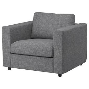 IKEA Vimle armchair, lejde grey/black offer