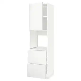 IKEA Metod / maximera hi cab f ov w dr/2 frnts/2 hi drwrs, white/voxtorp matt white, 60x60x220 cm offer