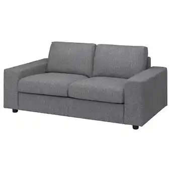 IKEA Vimle cover for 2-seat sofa, with wide armrests/lejde grey/black offer