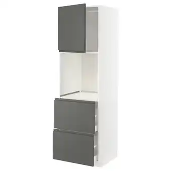 IKEA Metod / maximera hi cab f ov w dr/2 frnts/2 hi drwrs, white/voxtorp dark grey, 60x60x200 cm offer