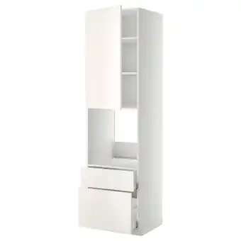 IKEA Metod / maximera hi cab f ov w dr/2 frnt/1 m/1 h drw, white/veddinge white, 60x60x220 cm offer