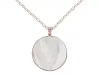 Bevilles Jewellery Bronzallure Red Fossil Wood Big Disc Necklace offer