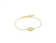 Bevilles Jewellery Ania Haie Mother Of Pearl Emblem Bracelet - Gold offer