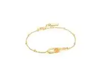 Bevilles Jewellery Ania Haie Beaded Chain Link Bracelet - Gold offer