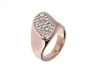 Bevilles Jewellery Bronzallure Diagonal Pavé Seal Ring offer