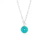Bevilles Jewellery Ania Haie Turquoise T-Bar Necklace - Silver offer