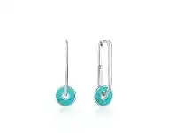 Bevilles Jewellery Ania Haie Turquoise Disc Hoop Earrings - Silver offer