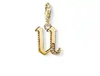 Bevilles Jewellery Thomas Sabo Charm Pendant "Letter U Gold" offer