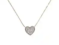 Bevilles Jewellery Bronzallure Heart Cubic Zirconia Necklace offer