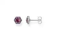 Bevilles Jewellery Thomas Sabo Ear Studs Hexagon, Red offer