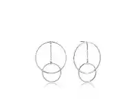 Bevilles Jewellery Ania Haie Modern Front Hoop Earrings - Silver offer