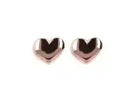 Bevilles Jewellery Bronzallure Heart Shaped Golden Rose Stud Earrings offer