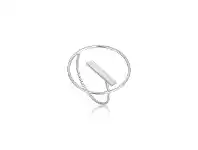 Bevilles Jewellery Ania Haie Modern Circle Adjustable Ring - Silver offer