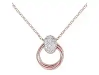 Bevilles Jewellery Bronzallure Multicircles Link Necklace With Pave offer