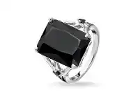 Bevilles Jewellery Thomas Sabo Large Black Stone Ring with Star offer