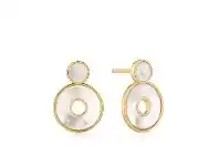 Bevilles Jewellery Ania Haie Mother Of Pearl Disc Ear Jackets - Gold offer