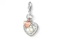 Bevilles Jewellery Thomas Sabo Charm Pendant "Hearts With Pearl" offer