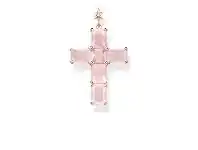 Bevilles Jewellery Thomas Sabo Pendant Cross Pink Stones With Star offer