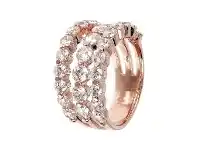 Bronzallure 3 Row Riviera Ring