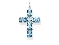 Bevilles Jewellery Thomas Sabo Pendant Cross Large Blue Stones With Star offer