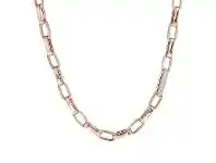 Bevilles Jewellery Bronzallure Bold Forzatina Chain Necklace with Pavé Detail offer