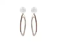 Bevilles Jewellery Bronzallure Hoop Earrings with Coin Pearls offer