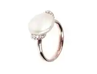 Bevilles Jewellery Bronzallure Maxima Freshwater Pearl Ring with Cubic Zirconia offer