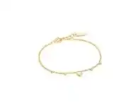 Bevilles Jewellery Ania Haie Mother Of Pearl Drop Disc Bracelet - Gold offer