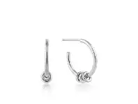 Bevilles Jewellery Ania Haie Modern Hoop Earrings - Silver offer