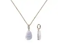 Bronzallure Necklace With Stone Pendant And Pave© Details