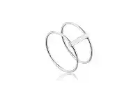Bevilles Jewellery Ania Haie Modern Double Ring - Silver offer