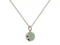Bevilles Jewellery Bronzallure Cabochon Cut Genuine Gemstone Pendant Necklace offer
