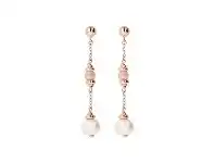 Bevilles Jewellery Bronzallure Long Earrings With Pearl offer