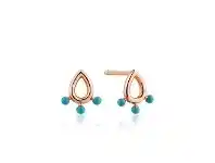 Bevilles Jewellery Ania Haie Dotted Raindrop Stud Earrings - Rose Gold offer