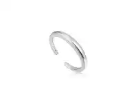 Bevilles Jewellery Ania Haie Luxe Band Adjustable Ring - Silver offer