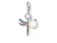 Bevilles Jewellery Thomas Sabo Charm Pendant Dragonfly Silver With Pearl offer