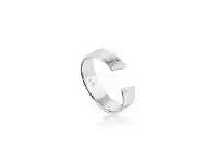 Bevilles Jewellery Ania Haie Geometry Wide Adjustable Ring - Silver offer