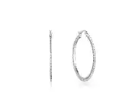Bevilles Jewellery Ania Haie Flat Beaded Hoop Earrings - Silver offer