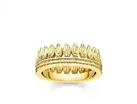 Thomas Sabo Ring Leaves Crown Gold