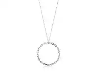 Bevilles Jewellery Ania Haie Chain Circle Pendant Necklace - Silver offer