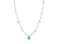 Bevilles Jewellery Ania Haie Turquoise Drop Disc Necklace - Silver offer