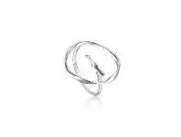 Bevilles Jewellery Ania Haie Twist Circle Adjustable Ring - Silver offer