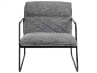 LivingStyles Noranda Fabric & Metal Lounge Armchair, Grey offer