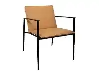 LivingStyles Henri Leather & Iron Armchair, Tan offer
