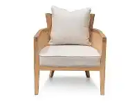 LivingStyles Keith Timber & Rattan Armchair, Natural offer