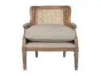 LivingStyles Raine Caned Mango Wood Armchair with Cushions offer