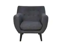 LivingStyles Daleys Fabric Armchair, Charcoal offer