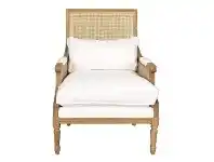 LivingStyles Hicks Caned Timber Armchair with Cushions offer